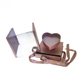 3D Heart <b>Square</b> PVC Window Flower Box Bridesmaid Fresh Flower Gift Box for Birthday - Product Image 3