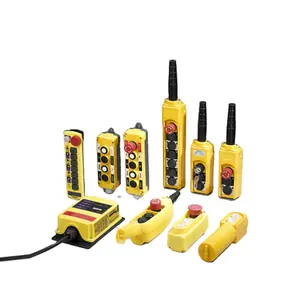 XCD-65K Emergency Stop up Down Hoist Push button Switch Pendant Control Station 220v Yellow Master Diy Drukknop Kit