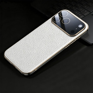 Étui en cuir véritable pour iPhone, ultra-fin, antichoc, protection complète de l'objectif, coque de téléphone - Product Image 3