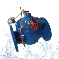 Vanne à diaphragme en fonte ductile 100X PN16 DN50-DN250, flotteur en cuivre, pilotage NSF61, époxy, vanne de réservoir de toit pour immeubles de grande hauteur
