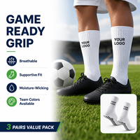 Fabricant de chaussettes de football personnalisées OEM, chaussettes de football antidérapantes pour hommes, chaussettes de sport athlétiques