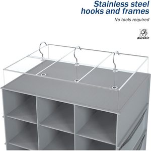 Hanging <b>Shoe</b> Rack 20 Sections With Mesh Pockets For Closet <b>Storage</b> Organizer Heavy Duty Rectangular Design - Product Image 6
