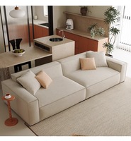 Canapé modulaire en tissu lin, design tendance, couleur personnalisable, canapé de salon, canapé cube