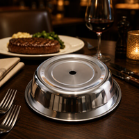 Couvre-plat et couvercle à steak en acier inoxydable, design moderne et créatif, pour restaurants, poli, compatible lave-vaisselle, durable, écologique