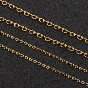 Cadena de acero inoxidable chapada en oro de 18k para la fabricación de pulseras H1622 - Product Image 4