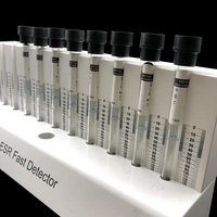 Support de détection rapide ESR blanc résistant aux produits chimiques à 10 trous pour tubes ESR de 1,28 ml et 1,6 ml