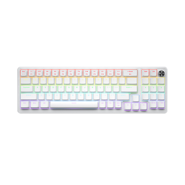Wholesale White Mechanical Computer Keyboard Wired Office & Gaming with Type-C Weld Axis & Red Switches LED Backlit New Product