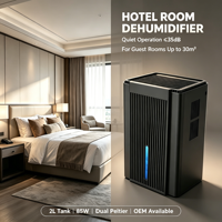 Deshumidificador Portátil Eléctrico de Bajo Ruido de Fábrica OEM, 2L 85W, Tecnología de Compresor para Espacios de Trabajo Compactos y Uso Doméstico