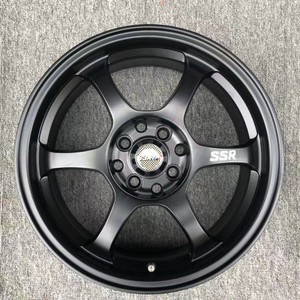 Jante en alliage d'aluminium modifiée de <span class=keywords><strong>15</strong></span> <span class=keywords><strong>pouces</strong></span>, design 8 trous, jante en acier avec PCD 8*100 et ET20 ; Hyper Black, neuve, adaptée aux améliorations - Product Image 1