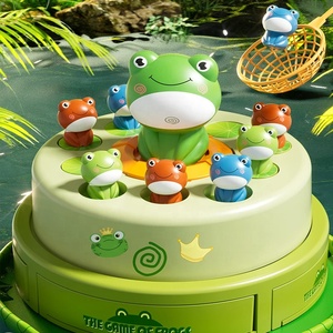 Juguete de Rana Saltarina para Niños, Red para Atrapar Ranas, Juguete Eléctrico de Expulsión, Rana Giratoria, Entrenamiento de Concentración, Juguete Educativo Interactivo con Música - Product Image 2