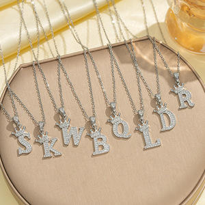 Collares con Colgante de Letras del Alfabeto de Circonio, Estilo Hip Hop para Hombres y Mujeres, Collar con Cadena Dorada y Letra Inicial - Product Image 6