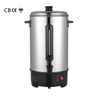Bouilloire électrique en acier inoxydable de 6L, 10L, 20L, grande capacité, pour hôtel, usage commercial, avec contrôle de la température