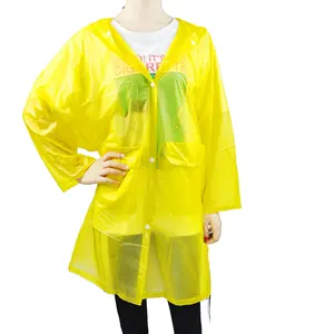 Capa de chuva transparente adulto com capuz, para mulheres