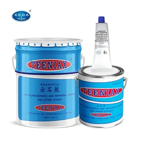 Wuhan KEDA Usine Teeniax En Gros Blanc Marbre Crème Adhésif 0.8L 4L 19L Anti UV Pierre Colle Colle