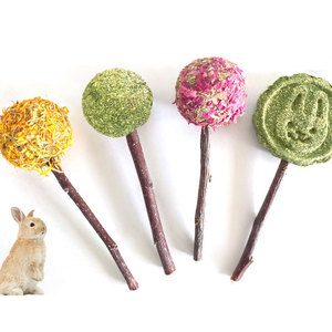 Friandises sèches pour lapins, hamsters, cochons d'Inde, Totoro, en forme de pétale, de paille, de <span class=keywords><strong>sucette</strong></span>, de branche de pomme, de gâteau - Product Image 1