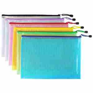 Pochette de classement A4 en PVC robuste avec fermeture éclair, organiseur de documents transparent grande capacité, fournitures scolaires et de bureau - Product Image 2