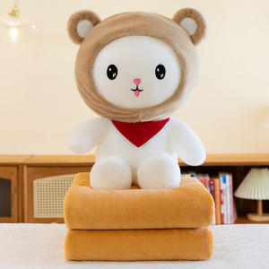 Manta de Aire Acondicionado 2 en 1 con Forma de Conejo y Oso, Almohada Multifuncional para Sofá y Oficina, Juguete de Peluche para Siesta con Relleno de Algodón PP - Product Image 6