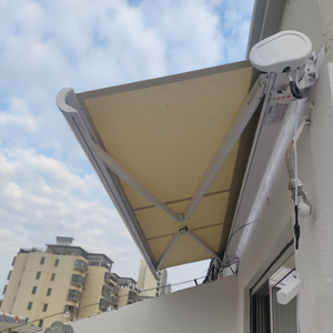 Mái hiên điện ngoài trời cơ giới hợp kim nhôm có thể thu vào gấp cánh tay tán vườn bóng râm nước bằng chứng - Product Image 4