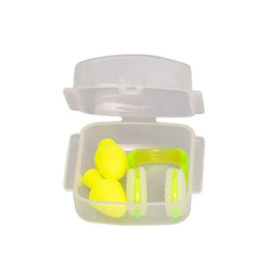 سدادات أذن سيليكون مقاومة للماء للسباحة، حماية للسمع وتقليل الضوضاء، مجموعة سدادات أذن ومشبك أنف للسباحة - Product Image 4