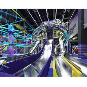 Parque Infantil Interior Pokiddo para Niños y Adultos, Trampolín, Muro <span class=keywords><strong>de</strong></span> Escalada, Circuito <span class=keywords><strong>de</strong></span> Cuerdas, Trampolín, Bolos, Toboganes, Circuito Ninja - Product Image 2