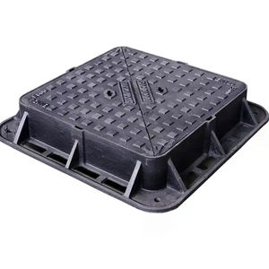 Cubierta de alcantarilla de hierro dúctil Negro Tamaño y forma personalizados Instalaciones de carreteras Cubierta de alcantarillado Marca SG - Product Image 1