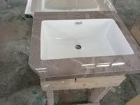 Accessoires de salle de bain sur mesure pour l'usine. Vente Flash : Lavabo de salle de bain en pierre frittée, articles sanitaires sur mesure pour usine.