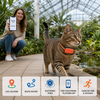 Traceur GPS pour animaux de compagnie G51, compact et élégant, suivi de localisation précis, historique des itinéraires, géofencing, surveillance de la santé