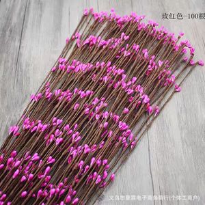 กิ่งดอกไม้หวายเทียม 65 ซม. ช่อดอกไม้ วัสดุงานฝีมือ DIY สำหรับอุปกรณ์ถักพวงหรีด - Product Image 4