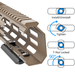 Adaptador de Montaje para Bípode WEYLLAN MK80/MK180 M-LOK Arca Rail, Placa de Liberación Rápida ARCA/RRS, Aleación de Aluminio Ligera L99 - Product Image 4