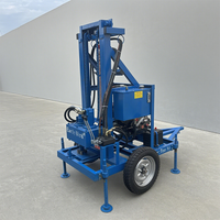 Mini-foreuse de puits d'eau portable de 100 m de profondeur avec moteur diesel pour l'approvisionnement en eau rural