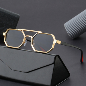 Occhiali da Sole Vintage in Lega Personalizzati, Montatura Quadrata Punk, Occhiali da Guida Rettangolari per Uomo, Occhiali da Sole alla Moda 2024 - Product Image 3