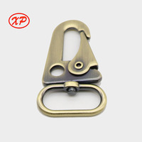 Mousqueton bec d'aigle 25 mm en alliage de zinc, finition bronze antique brossé, accessoire de ceinture d'escalade extérieur 1 pouce