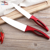 FINDKING cadeaux de beauté zircone bon manche rouge couteau à fruits en céramique ensemble de cuisine 3 "4" 5 "6" pouces + éplucheur + couvertures