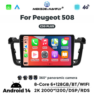 Navifly nuovissimo sistema Android 8core Car-play Auto Auto 2k sistema Audio per <span class=keywords><strong>Peugeot</strong></span> <span class=keywords><strong>508</strong></span> supporto GPS DSP BT fotocamera 360 - Product Image 2