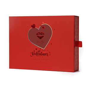 Custom Luxury Magnetic <b>red</b> Matt Lamination Paperboard Satin Insert Lined Gift <b>Box</b> Packaging with Satin Inside - Product Image 5