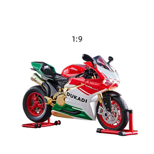 Motocicleta <span class=keywords><strong>Ducati</strong></span> 1299 de Metal Fundido a Presión, Escala 1:9, con Efecto de Humo, Juguete Eléctrico de Alta Tecnología - Product Image 1