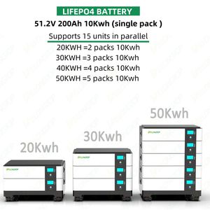 Batería de Litio para Almacenamiento de Energía Doméstica, 50kwh, 51.2v 1000ah LFP51300, Batería Solar de 48 Voltios, LFP513, Stock en la UE - Product Image 4
