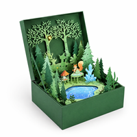 Boîte en papier rigide personnalisée avec motif 3D, fermeture magnétique, revêtement UV, gaufrage, emballage de luxe pour anniversaire