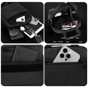 WePower Men's Messenger <b>Bag</b> <b>Large</b> Nylon Durable Business Travel Shoulder <b>Bag</b> Solid Color <b>Black</b> - Product Image 3
