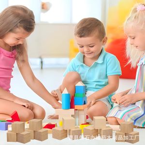 Bloques de construcción de madera para niños, material didáctico de matemáticas para educación temprana, juguete educativo unisex de 2 a 4 años - Product Image 1