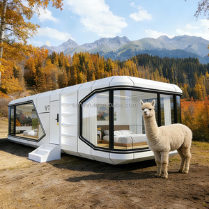 Casa Cápsula Modular V7 con Aislamiento <span class=keywords><strong>de</strong></span> Espuma <span class=keywords><strong>de</strong></span> Poliuretano <span class=keywords><strong>de</strong></span> 100 mm, Relleno <span class=keywords><strong>de</strong></span> Mortero Reforzado, Casa Cápsula para Hotel - Product Image 1