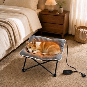 Cama para Perros ZT Heating, Plegable, Elevada, Rectangular, de Color Sólido, Textil, para Uso en Invierno, Estilo Moderno, Cama Térmica para Perros - Product Image 6