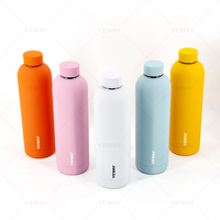 Bouteilles d'eau personnalisées en acier inoxydable à double paroi isolées sous vide, différentes capacités, 500 ml