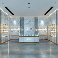 Kiosque blanc moderne de parfum avec la conception extérieure d'éclairage de LED pour le centre commercial à vendre