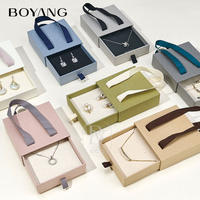 Boyang 사용자 정의 도매 작은 슬라이딩 서랍 종이 손잡이 보석 선물 상자