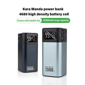 Kara Manda Hoge Kwaliteit 4680 Auto Gauge Power Bank Voor Tesla Grote Capaciteit 25000Mah Power Bank Snel Opladen Draagbare Power Bank