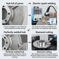 Machine de soudage à froid par dépôt d'étincelles pour moyeux de roues en alliage d'aluminium sans pores après usinage CNC