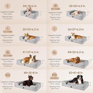 Camas de Lujo para Perros, Impermeables, con Base Antideslizante, Sofá Cama para Perros, Hundebett, Espuma Viscoelástica, Cama Ortopédica Grande para Perros - Product Image 2