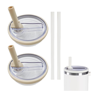 Couvercle de paille en silicone 40 oz, anti-fuite et résistant aux éclaboussures, couvercle de remplacement réutilisable pour les gobelets Stanly.