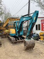 Miniexcavadora Kubota U20 U30 con giro de cola cero, orugas de goma, excavadora portátil con motor hidráulico, herramienta para zanjado de paisajes
